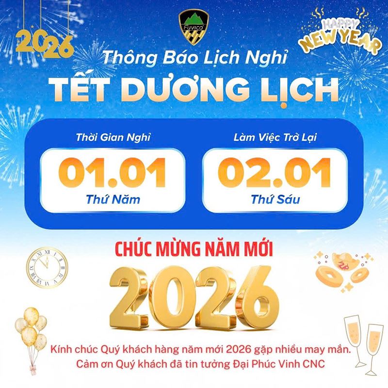 Lịch nghỉ tết dương lịch