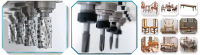 MÁY PHAY CNC 4 TRỤC 16 DAO KẸP LẬT 180 ĐỘ (6 kẹp xoay bàn 5 mét) 13597