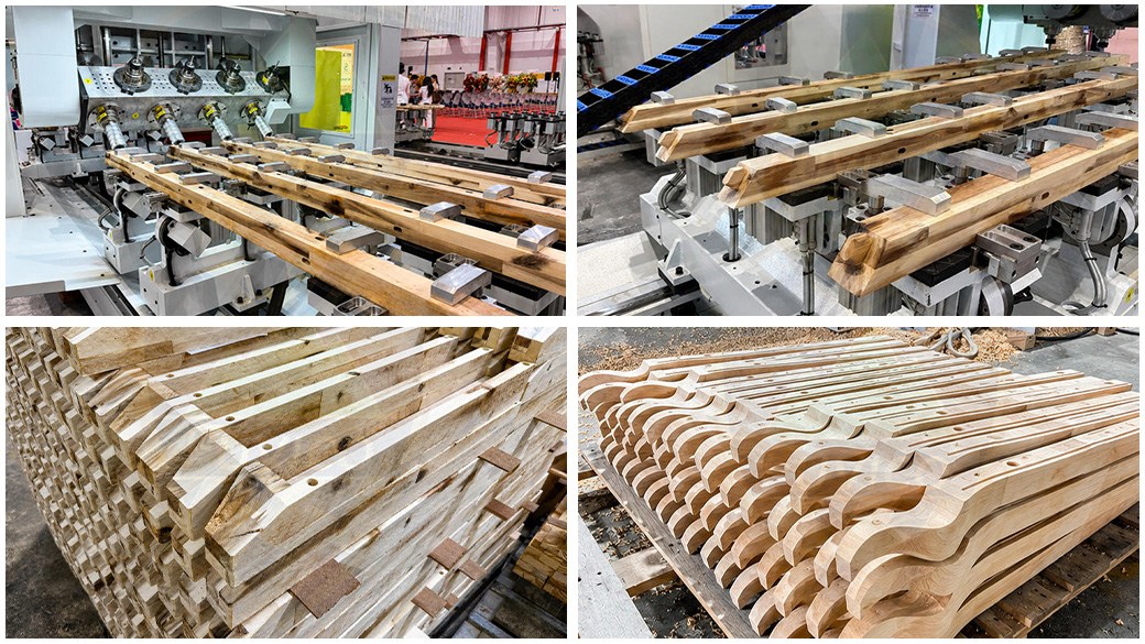 MÁY GIA CÔNG CNC 4 TRỤC 16 DAO KẸP LẬT 180 ĐỘ 6 KẸP XOAY BÀN 4.8M WOODMASTER 14388