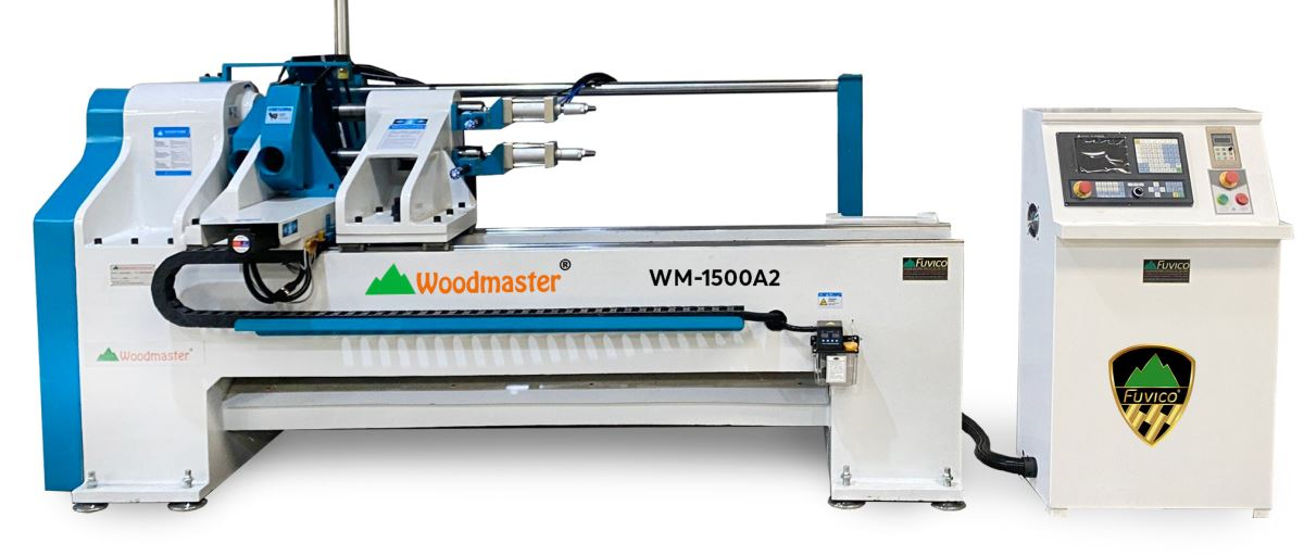 MÁY TIỆN GỖ VÀ CHÀ NHÁM CNC 1500MM (nạp phôi tự động)