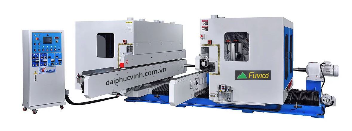 MÁY CẮT PHAY 2 ĐẦU 6 TRỤC TẢI NẶNG