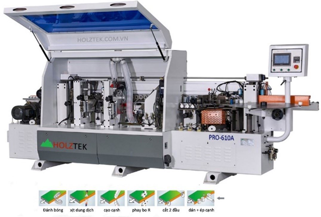 MÁY DÁN CẠNH TỰ ĐỘNG 6 CHỨC NĂNG ( Phôi hẹp )