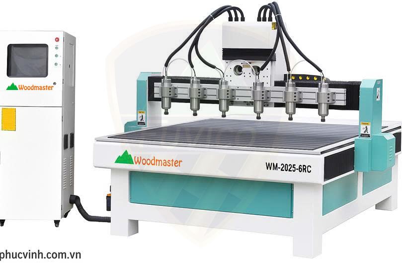 Máy đục CNC Router 6 trục bàn phẳng Woodmaster