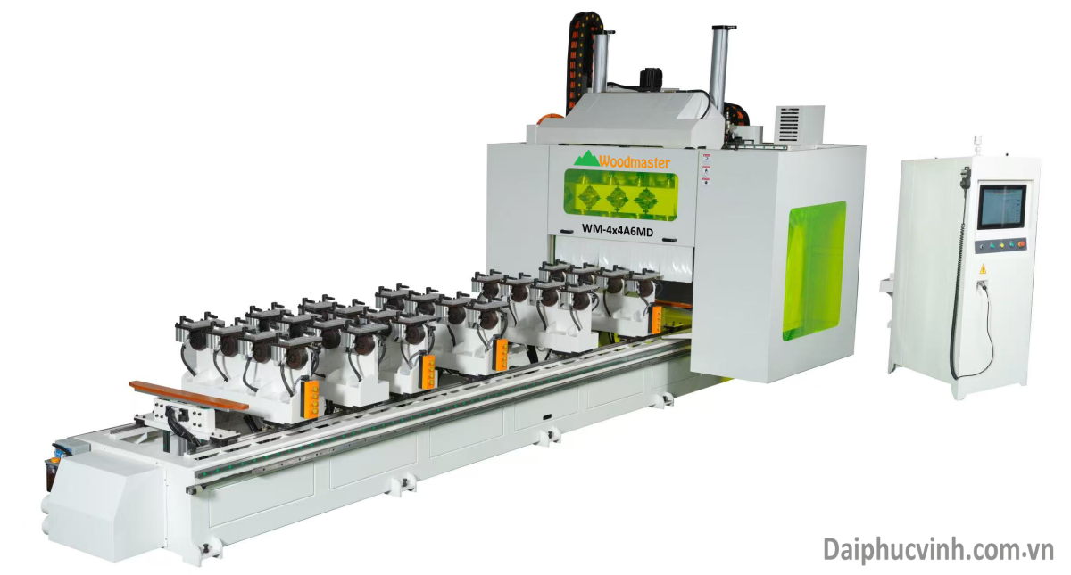 MÁY GIA CÔNG PHAY CNC 3D 4 TRỤC 16 DAO KẸP LẬT 180 ĐỘ WM-4x4A6MD