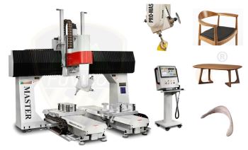 MÁY PHAY CNC 3D 5 TRỤC 2 BÀN 4 DAO TẢI NẶNG PRO-MASTER-T4H WOODMASTER