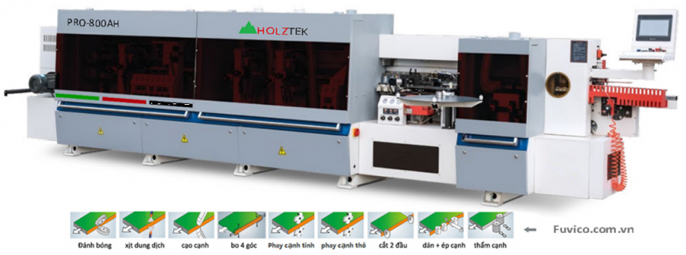 MÁY DÁN CẠNH TỰ ĐỘNG 9 CHỨC NĂNG PRO-800AH (GỌT CẠNH - BO GÓC - ĐÁNH BÓNG)