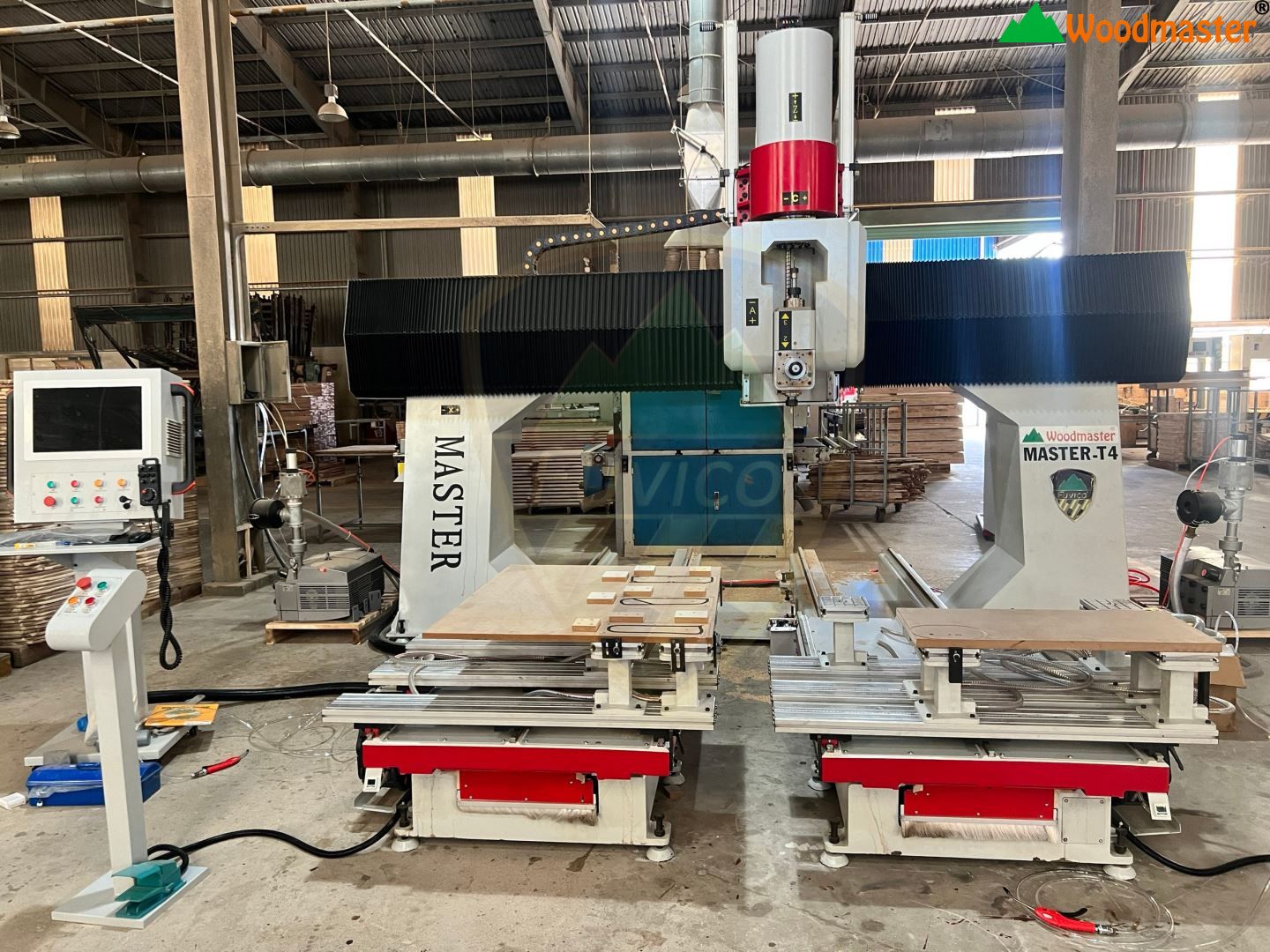 Máy CNC 3D Woodmaster gia công chi tiết gỗ tạo hình không gian