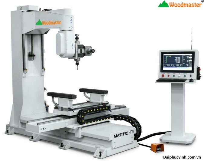 Máy phay khoan CNC 3D 5 trục Woodmaster phục vụ gia công nhiều nguyên công